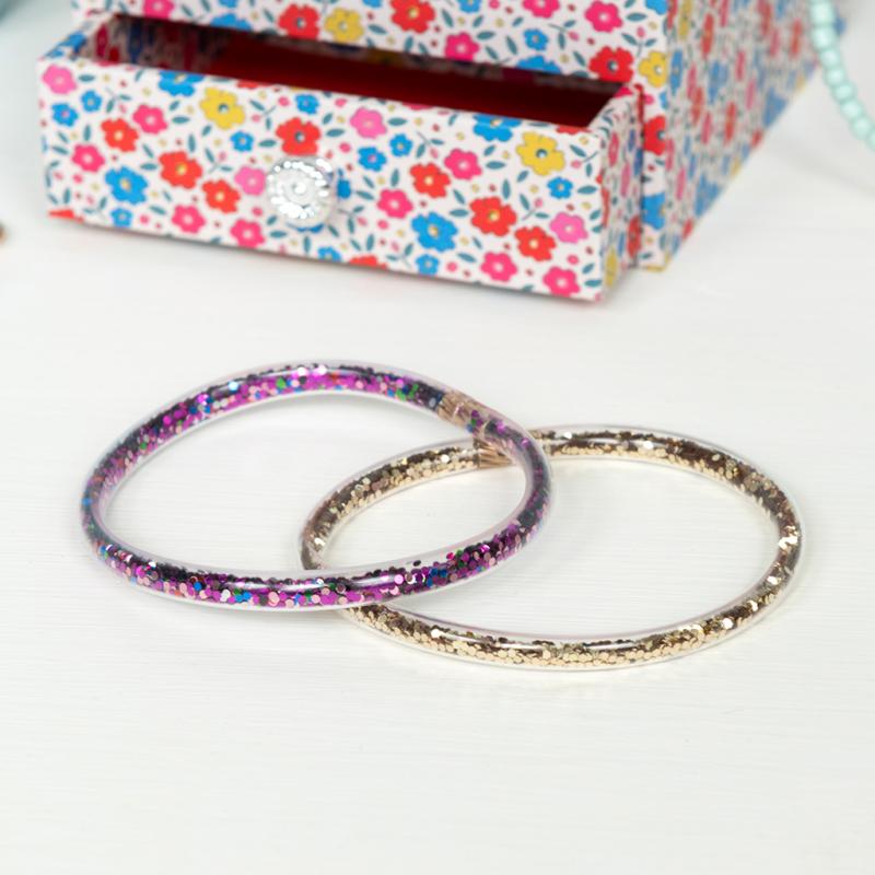 Fairies in the Garden -  Glitter Bracelets - Set of two