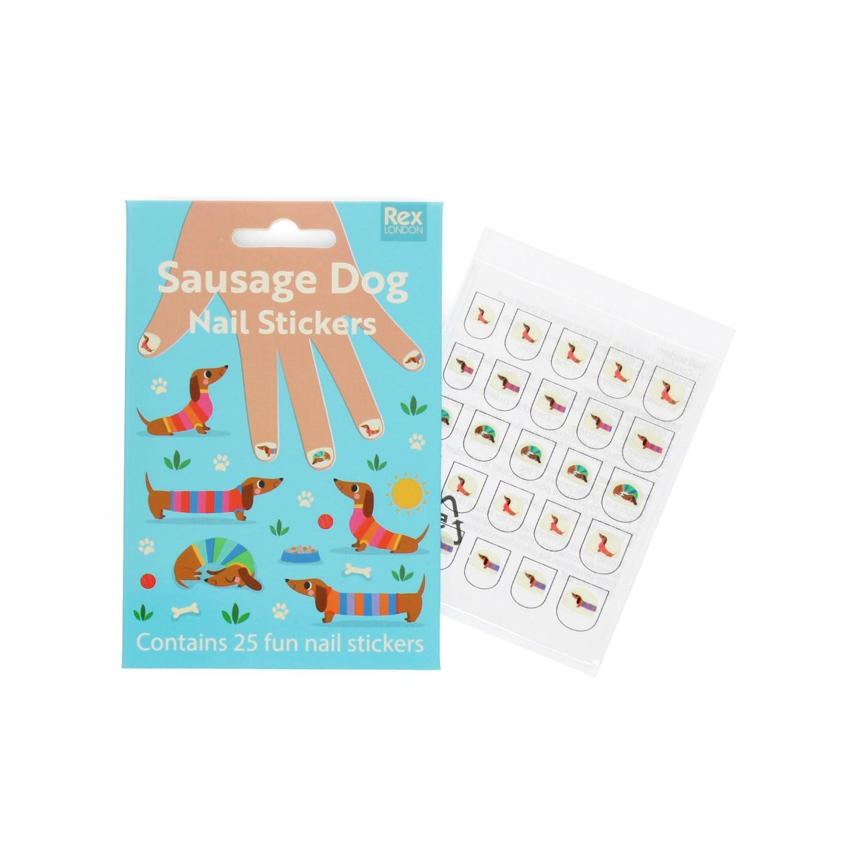 Children's Nail Stickers - Sunny Sausage Dog
