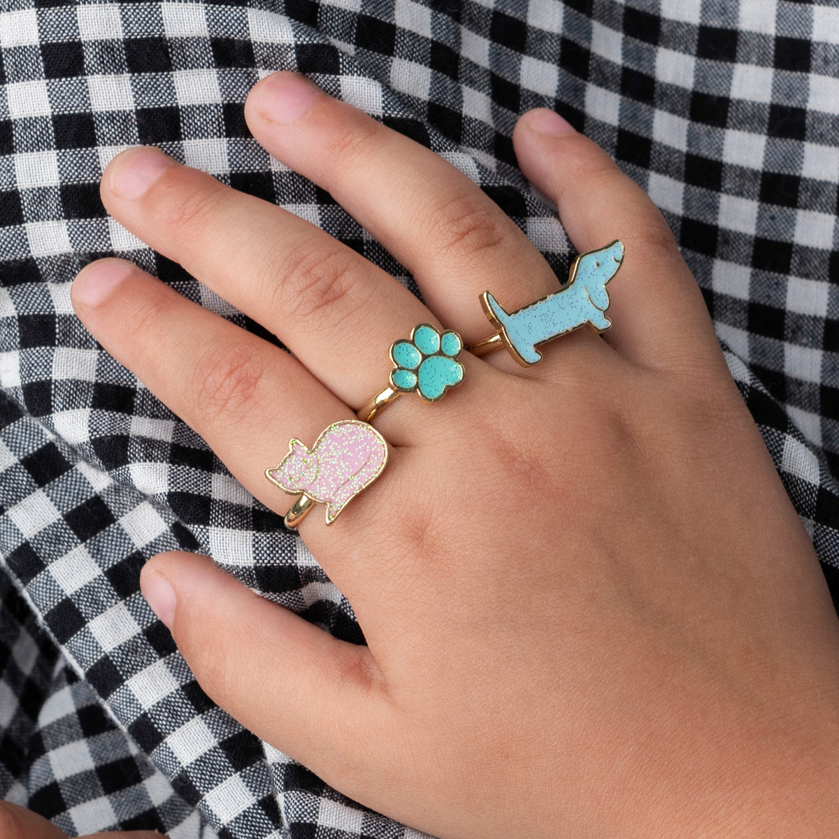 Glitter Rings (Set Of 3) - Dog & Cat