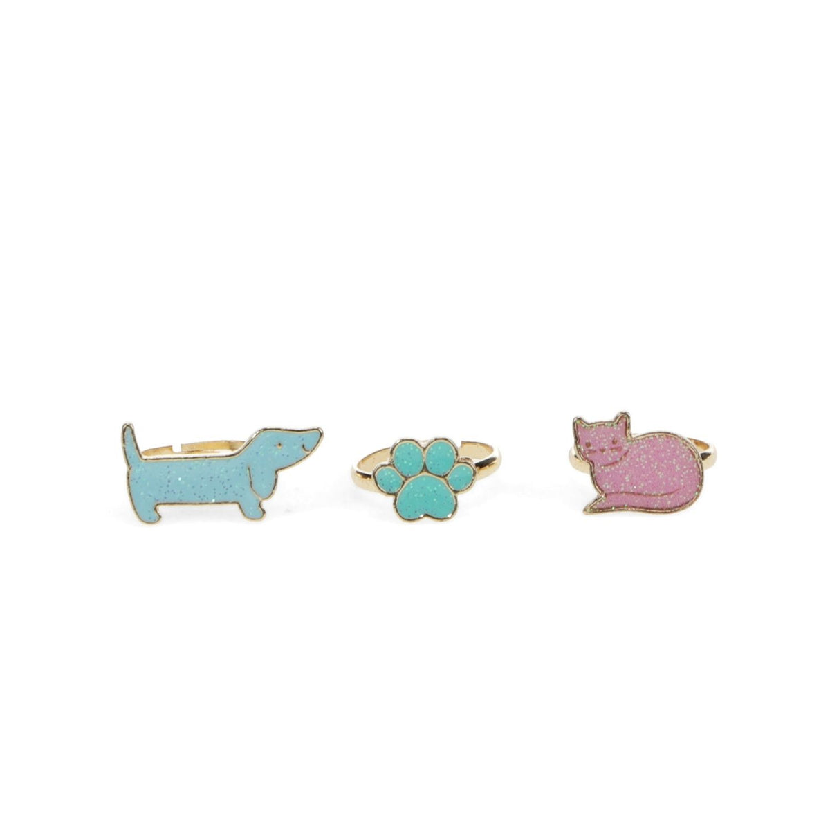 Glitter Rings (Set Of 3) - Dog & Cat