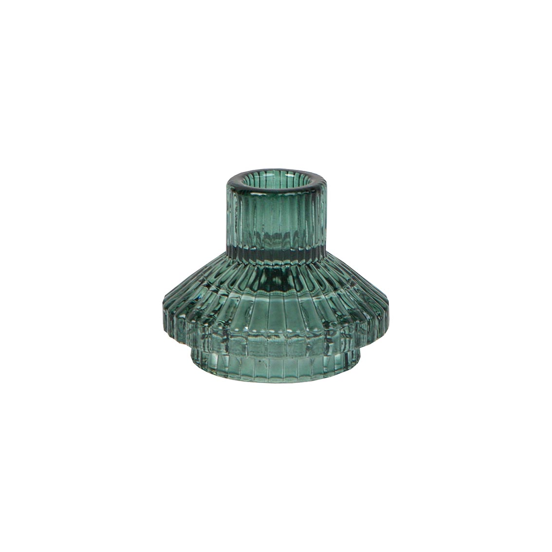 Midnight Forest Sage Green Glass Candle Holder Small