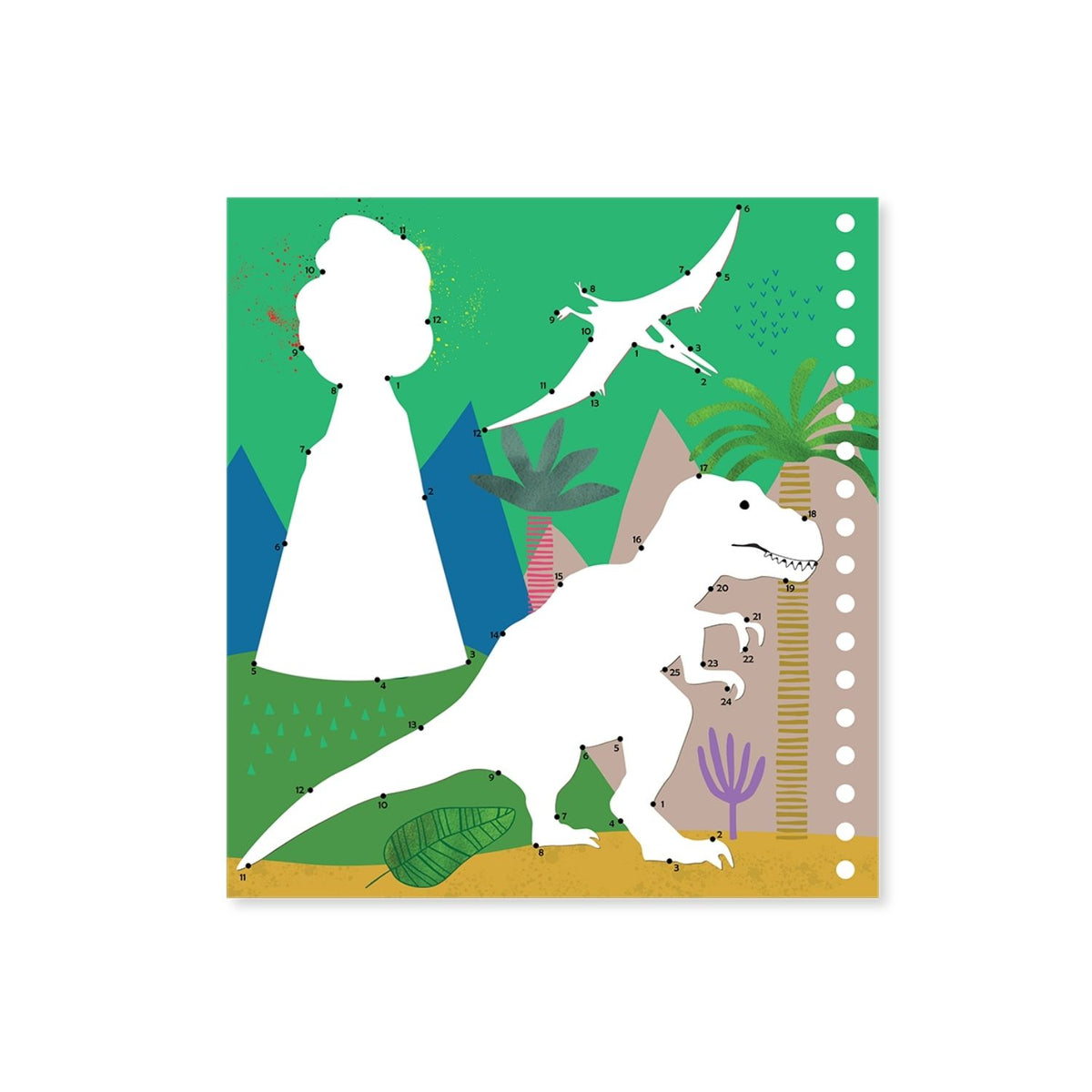 Children's book cover with dinosaur illustrations on a green background