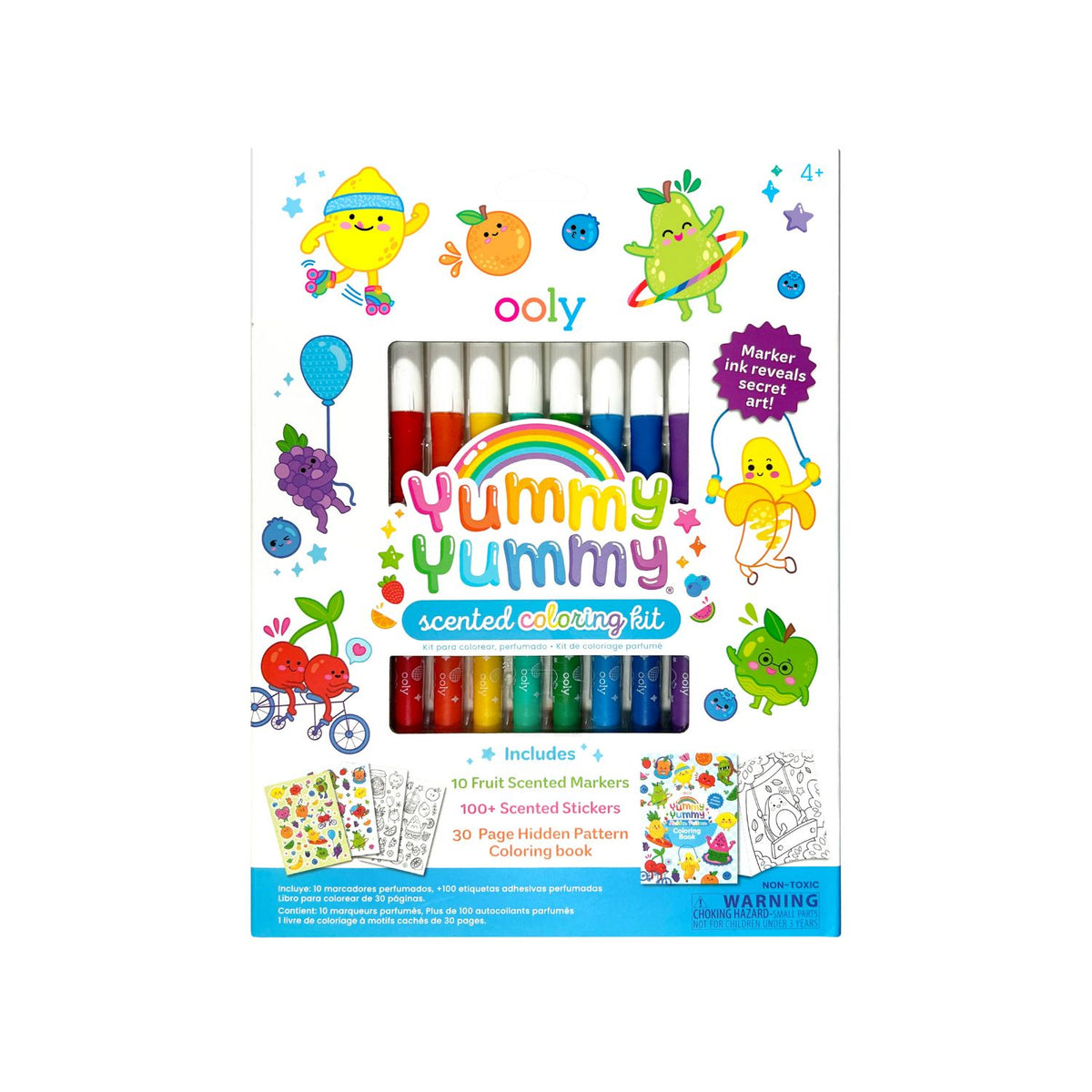 Ooly Yummy Yummy scented coloring kit packaging with markers and stickers 