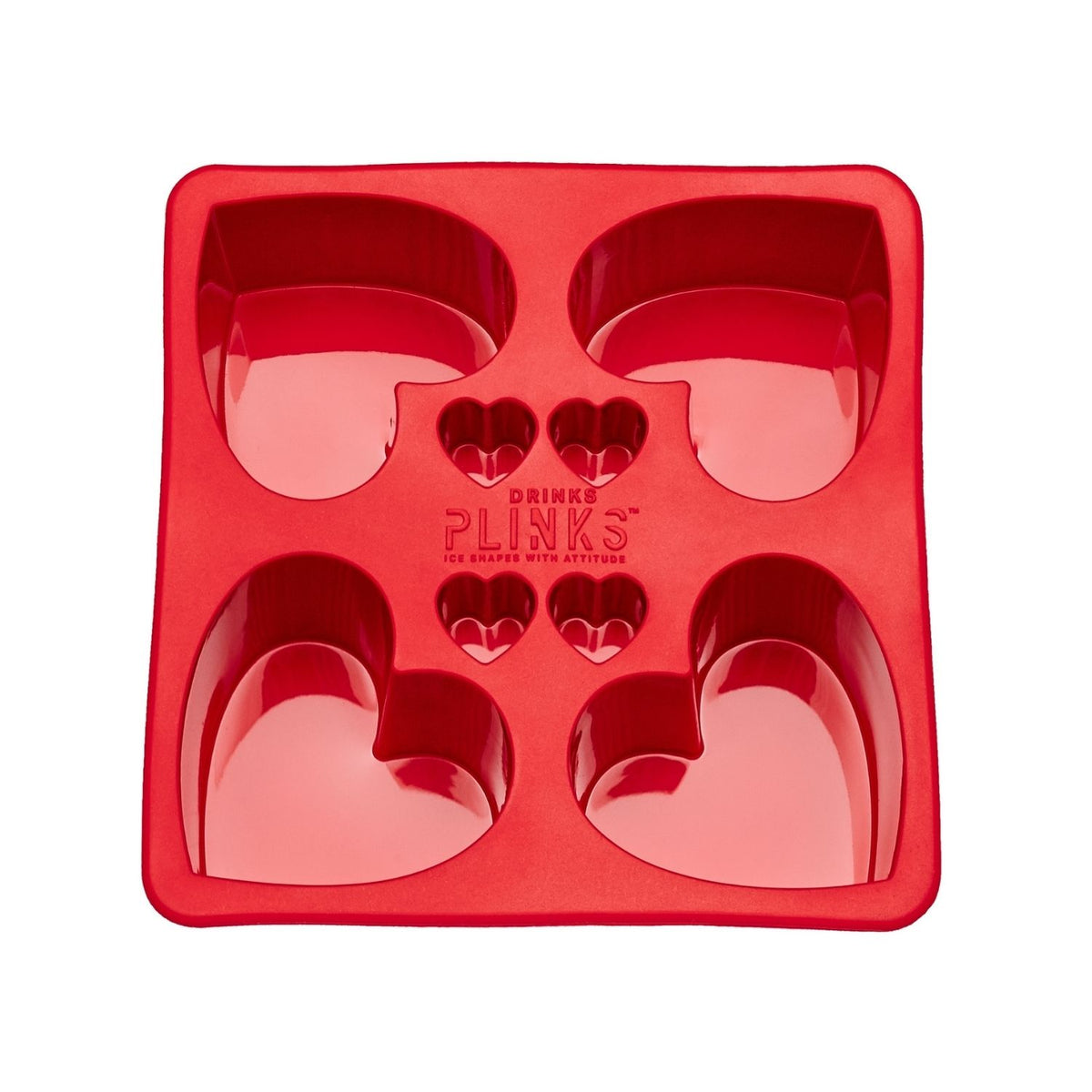 Close-up of a heart shaped ice mould with deep fifty-millimetre cavities, highlighting the smooth finish for creating professional-looking treats.