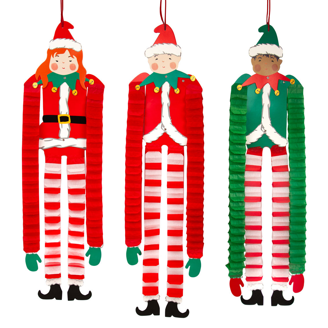 Santa's Elves Hanging Decorations - 3 Pack