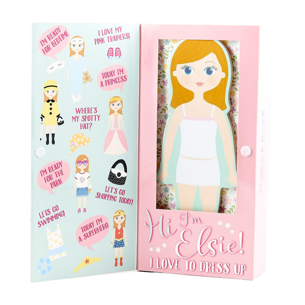 Elsie Magnetic Dress Up Doll in packaging 