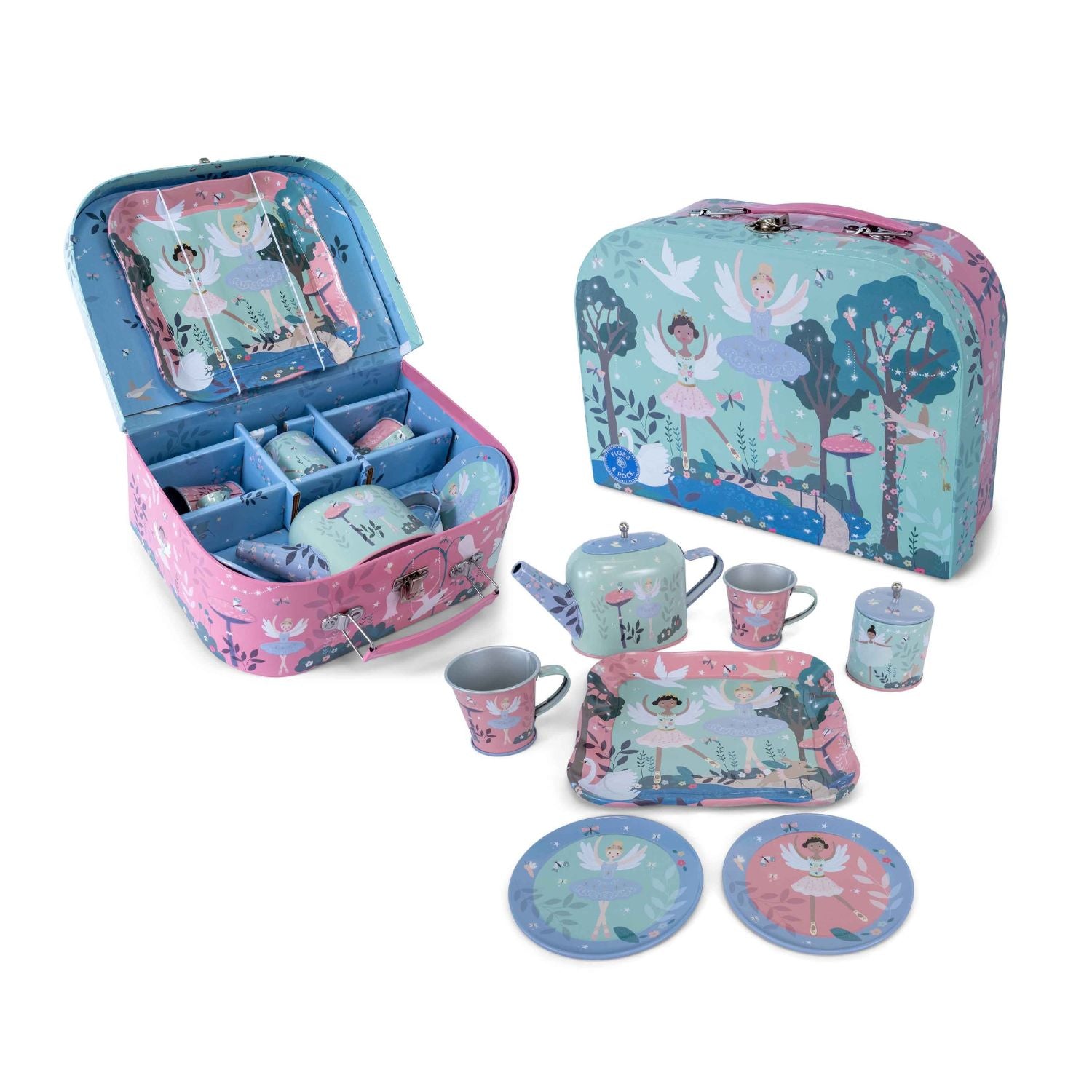 The perfect gift for little hosts! This pretend play tea set comes in a sweet pastel carry case, making it easy to take the magic on playdates, to the garden, or on holiday.