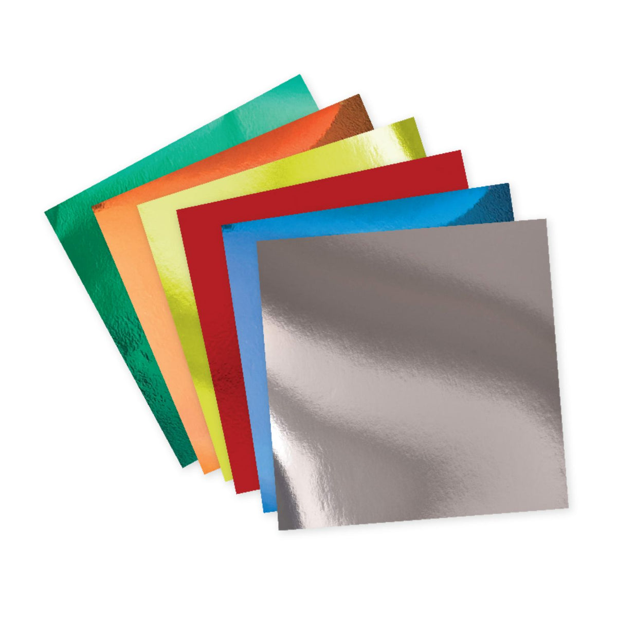 Set of colorful foil metallic sheets 