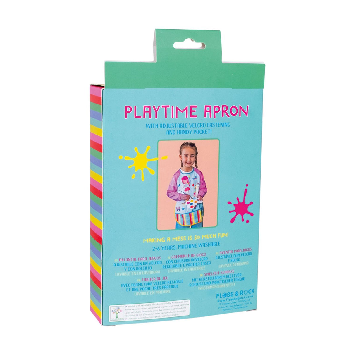 Boxed rainbow fairy playtime apron 