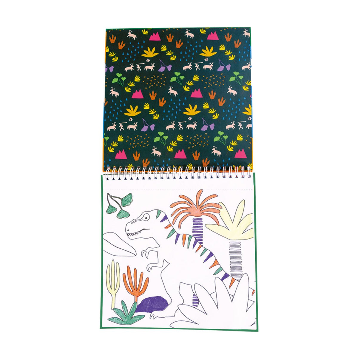 This travel-friendly mess-free colouring pad includes four magic pens and eight themed pages. Spiral-bound and compact for creative fun on the go.