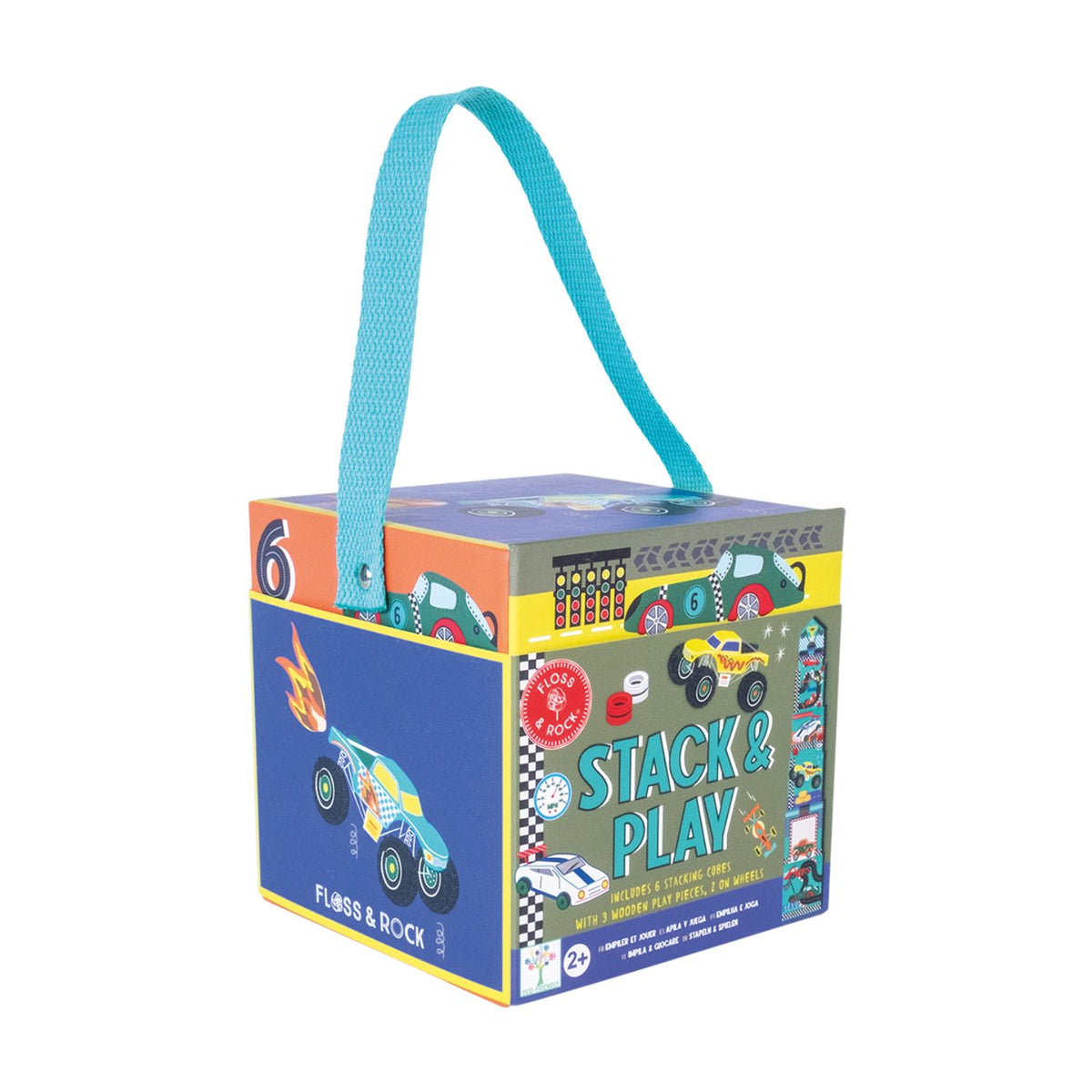 Cars themed Stack & Play stacking blocks packaged