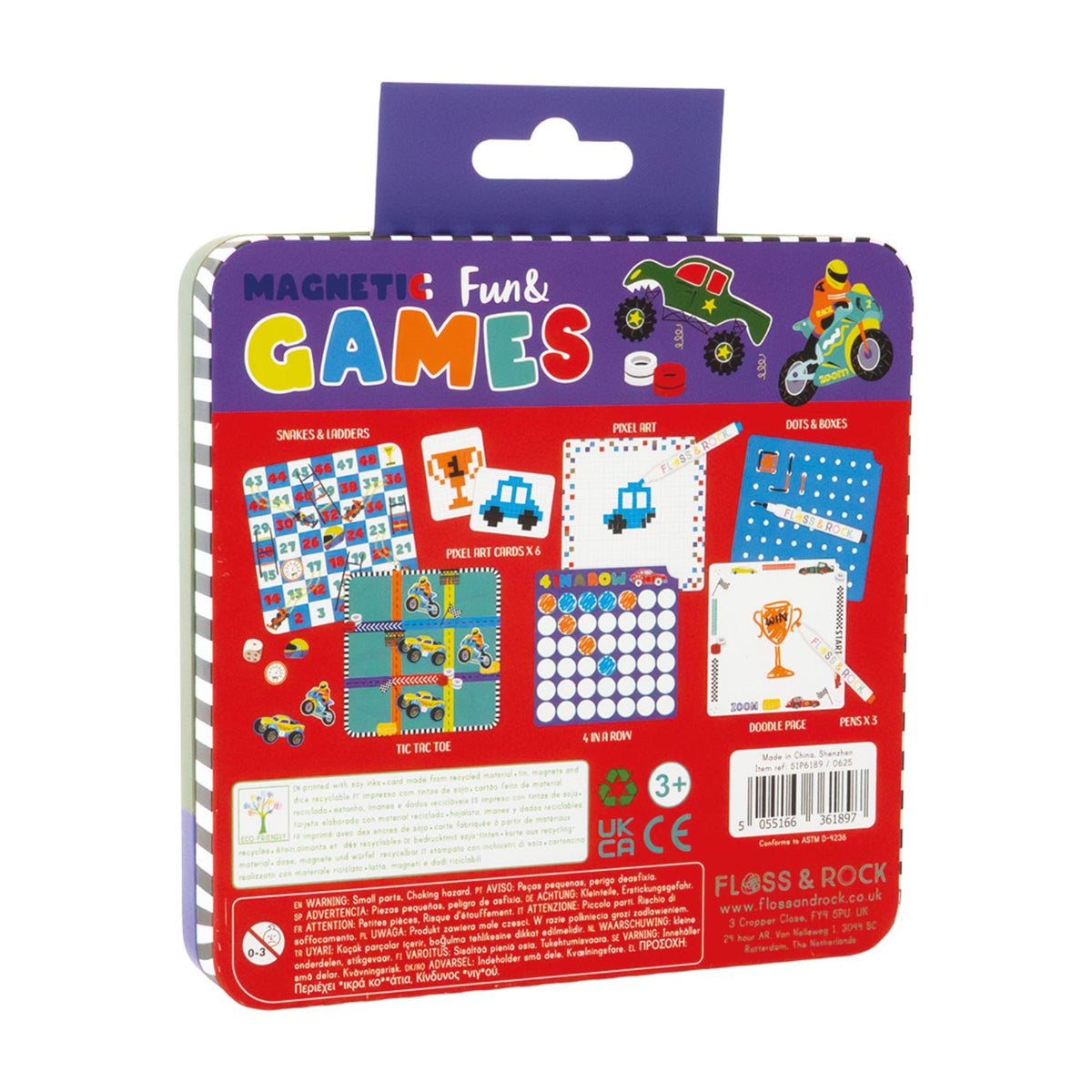 Packaging of Magnetic Fun & Games with colorful illustrations 