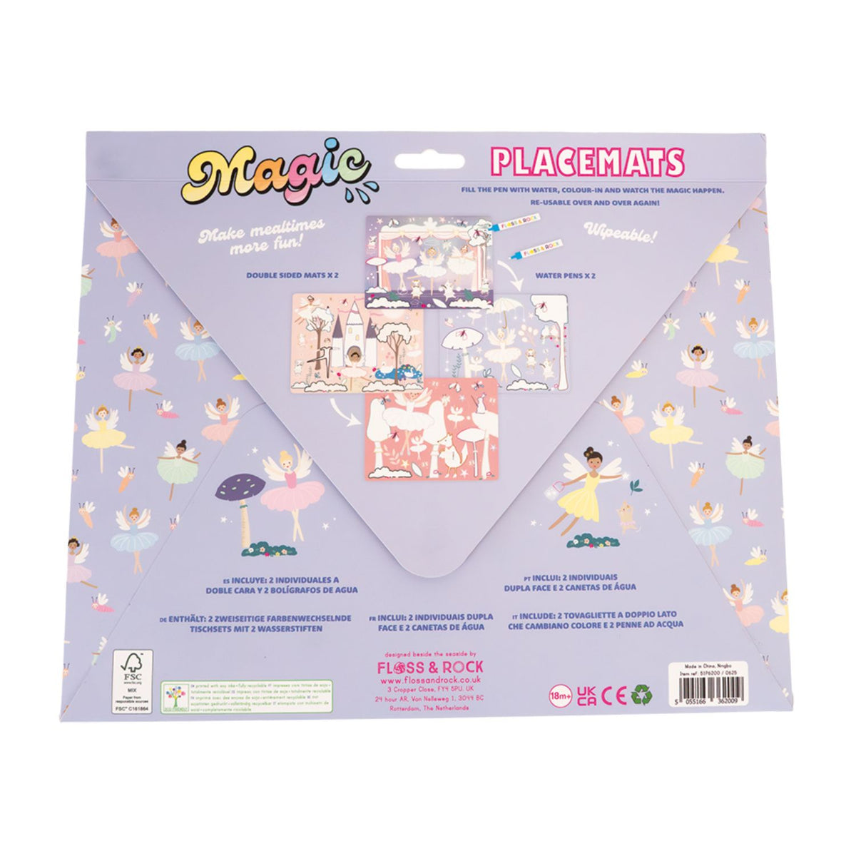Package of 'Magic' placemats with ballerina design
