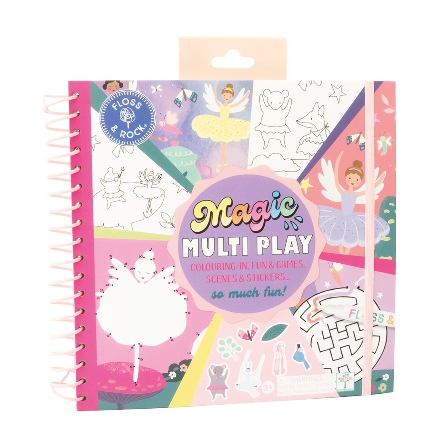 Children's magic multi play activity book with colorful design