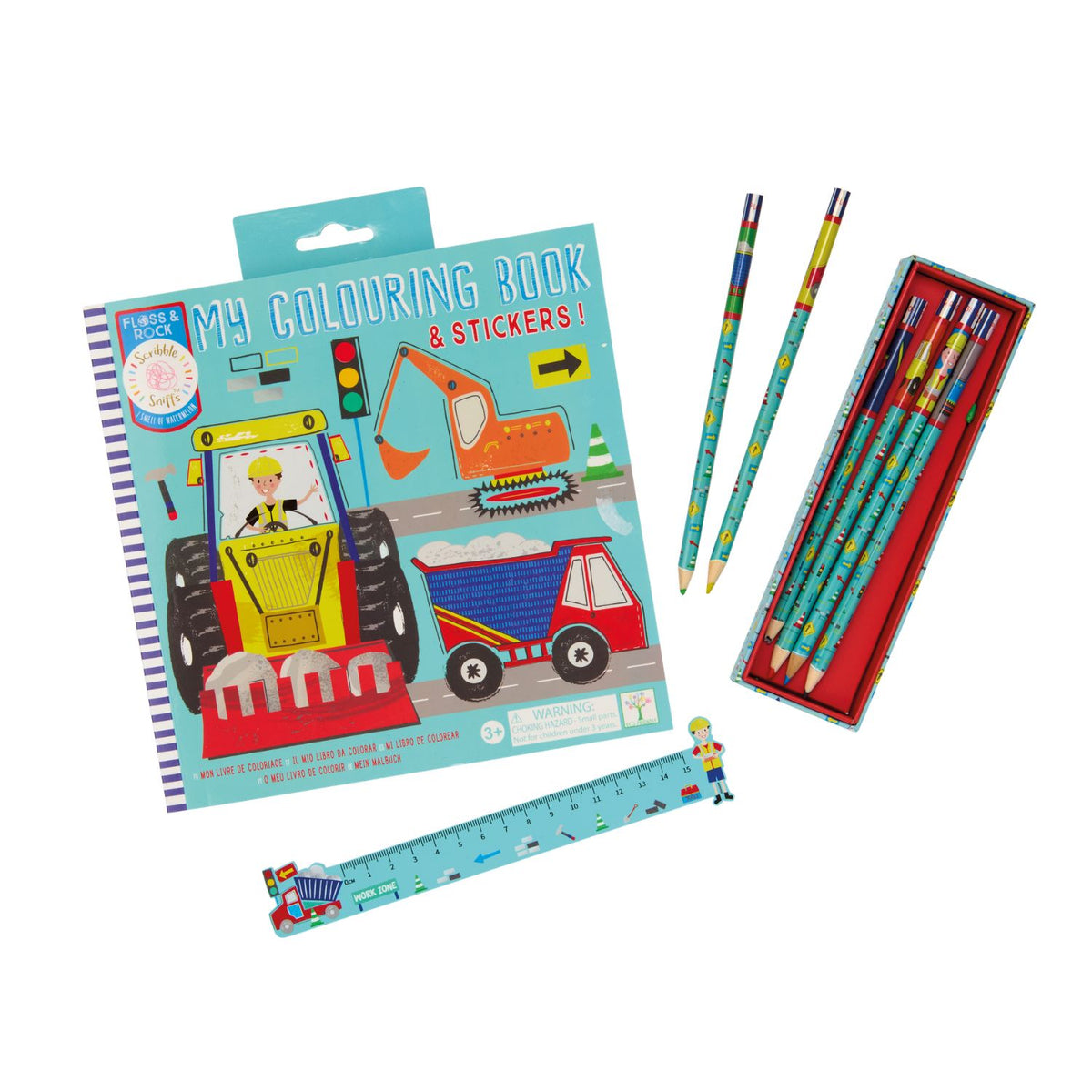 Make art time smell amazing! A watermelon scented, construction colouring book with a scratch-and-sniff cover, 12 fun pages, bonus sticker sheet. Eco-friendly fun for ages 3+.