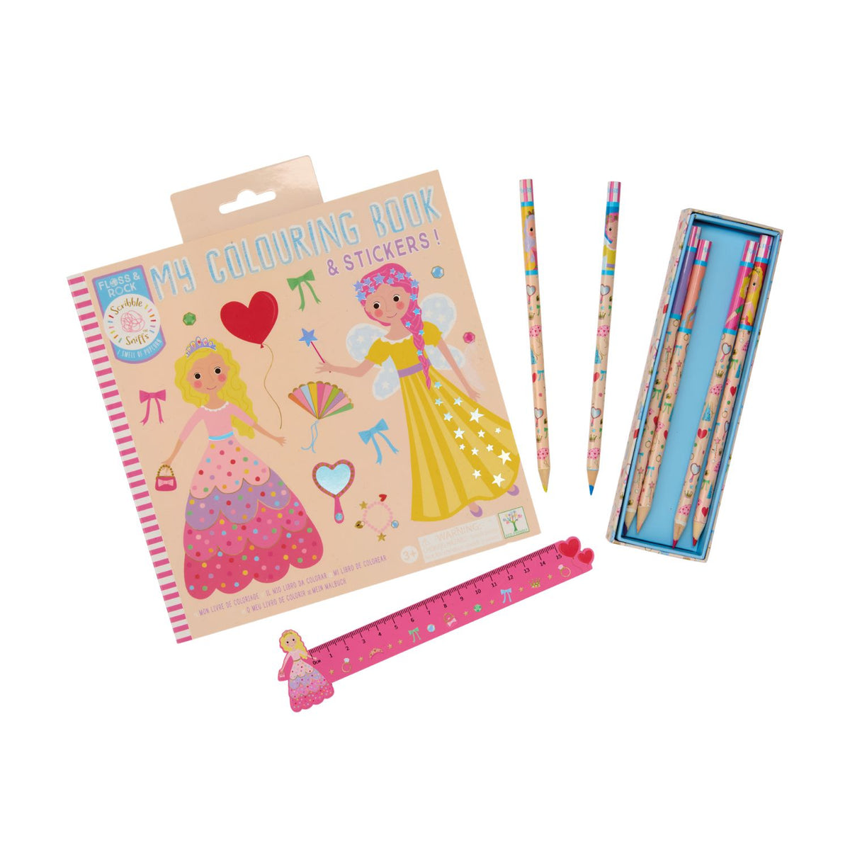 Make art time smell amazing! This popcorn scented, princess colouring book features a scratch-and-sniff cover, 12 fun pages, and a bonus sticker sheet. Eco-friendly fun for ages 3+.