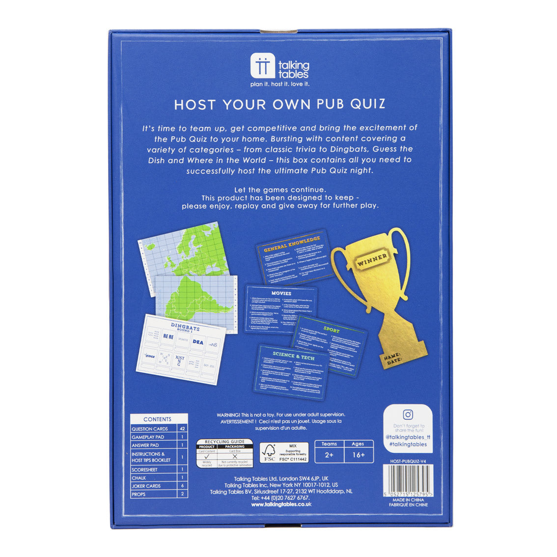 Host Your Own Pub Quiz Game