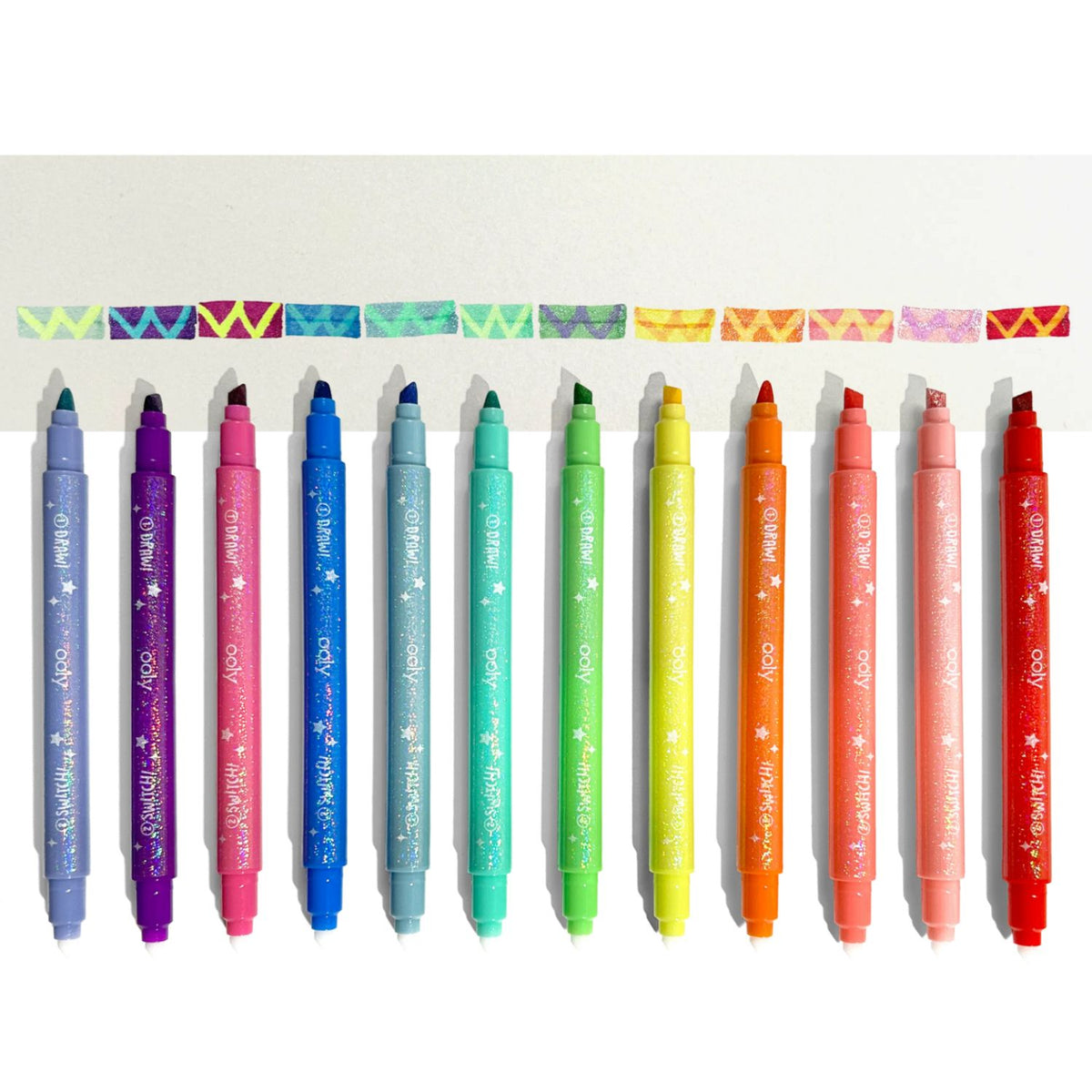 Ooly - Switch-eroo! Sparkle Glitter Colour-Changing Markers (Set of 12)