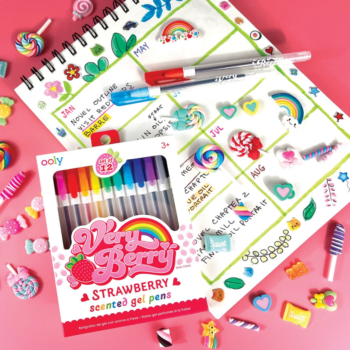 Ooly - Very Berry Scented Gel Pens - Set of 12