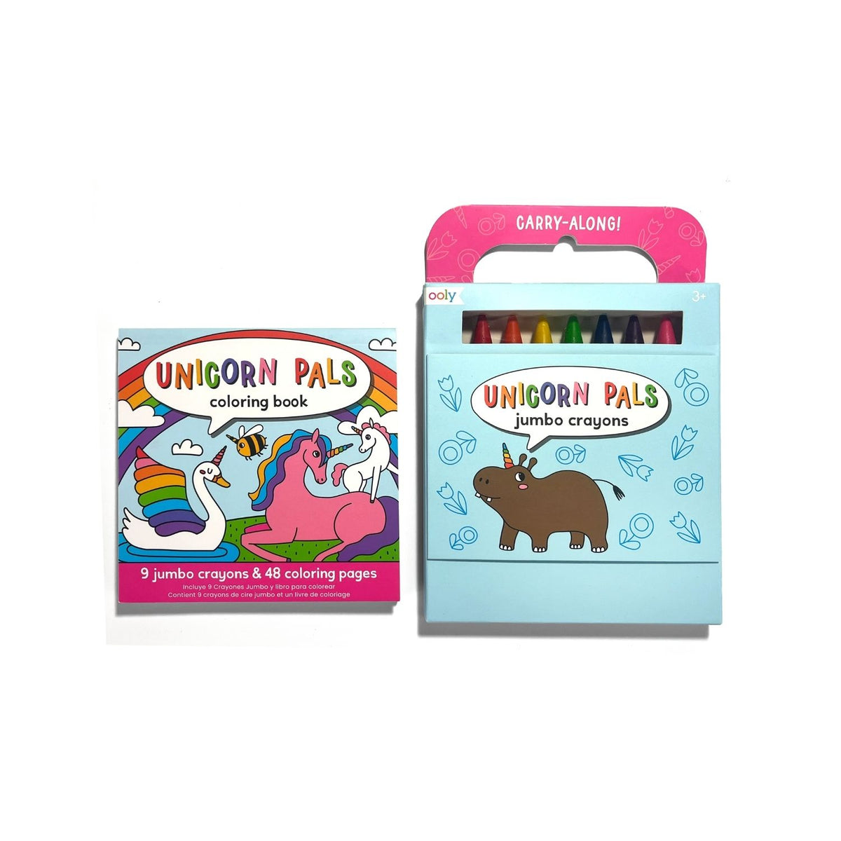 Ooly - Carry Along Colouring Book & Crayon Set - Unicorn Pals