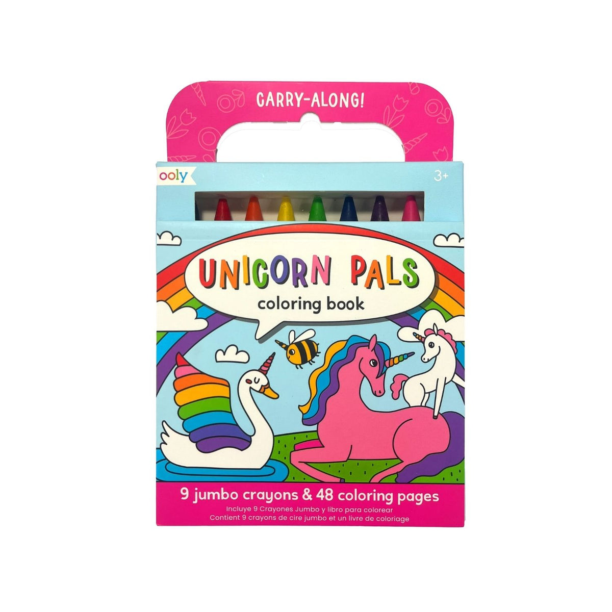 Ooly - Carry Along Colouring Book & Crayon Set - Unicorn Pals