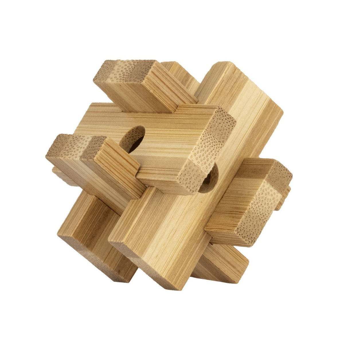 Wooden interlocking puzzle to challenge your mind with eco friendly disassembly games.