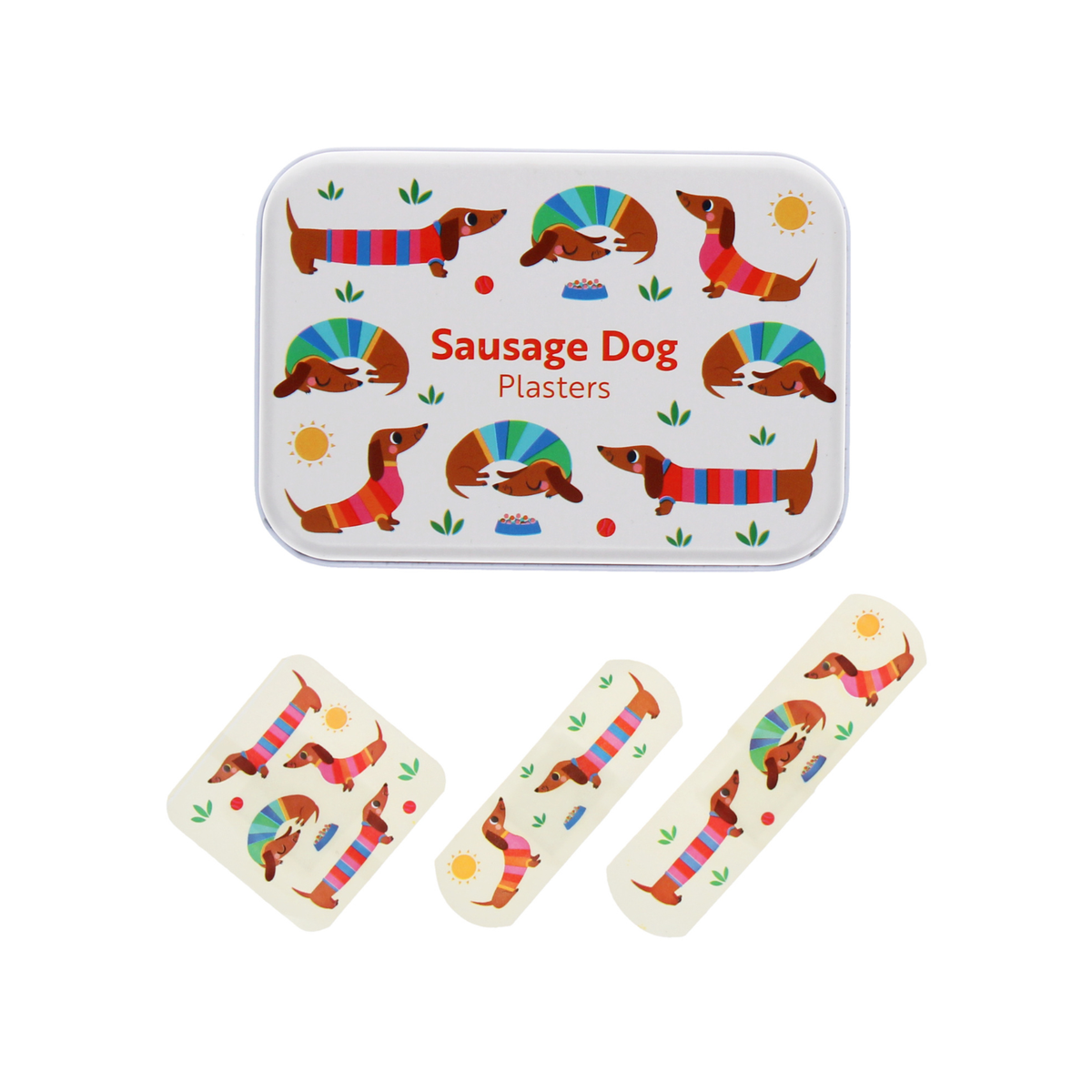 Rex London - Sausage Dog Plasters In A Tin (Pack Of 30)