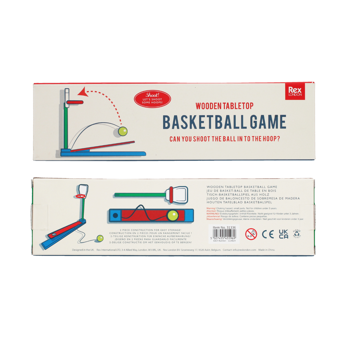 Rex London - Wooden Tabletop Basketball Game