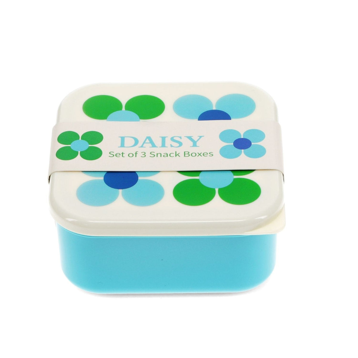 Rex London - Snack Boxes (Set of 3) - Blue And Green Daisy