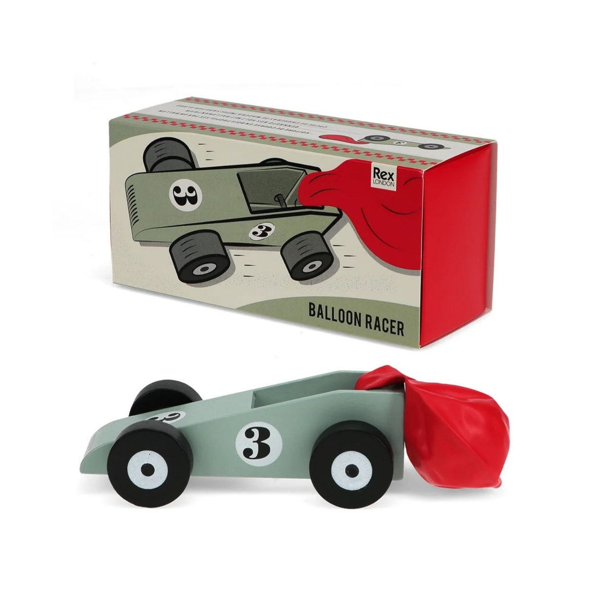 Wooden Balloon-Powered Racing Car