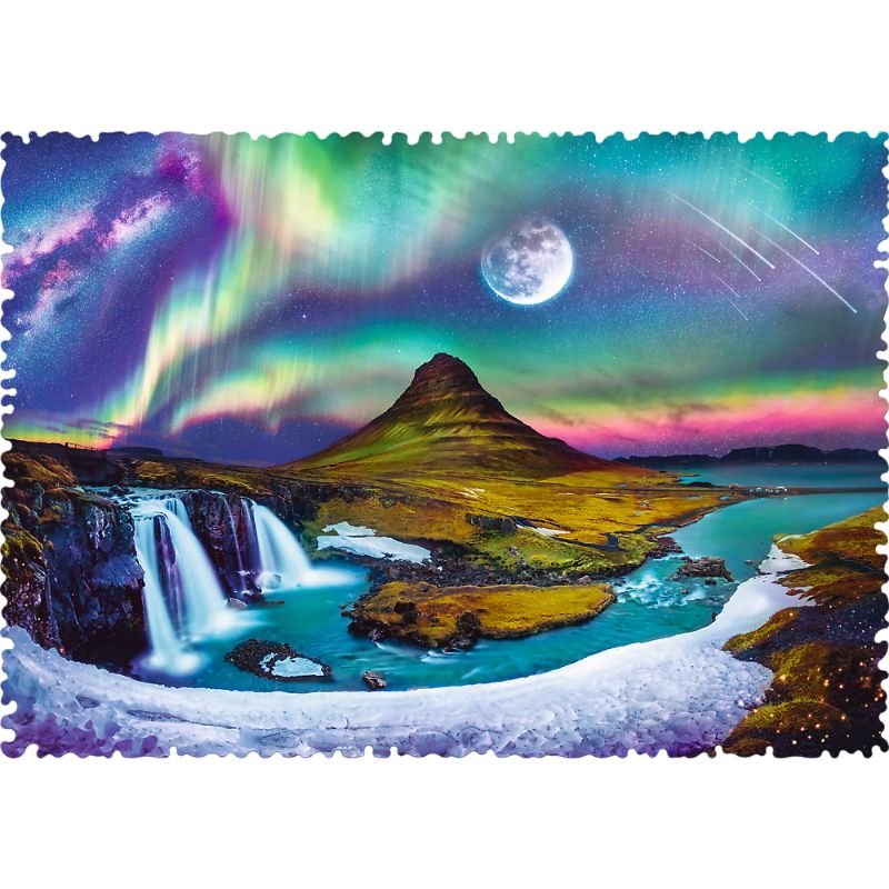 Trefl 600pc Puzzle Crazy Shapes - Aurora Over Iceland