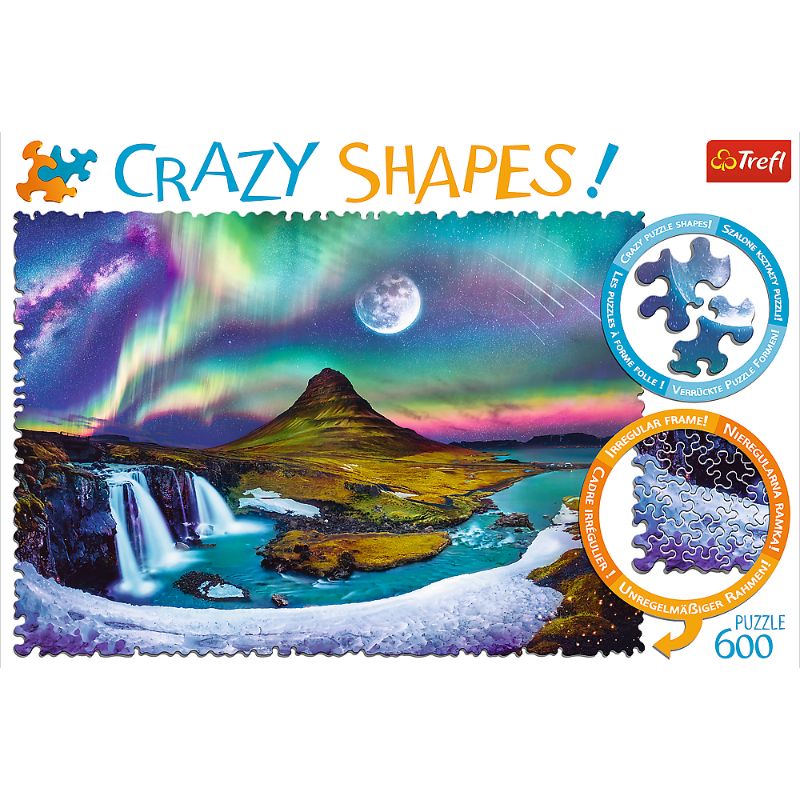 Trefl 600pc Puzzle Crazy Shapes - Aurora Over Iceland