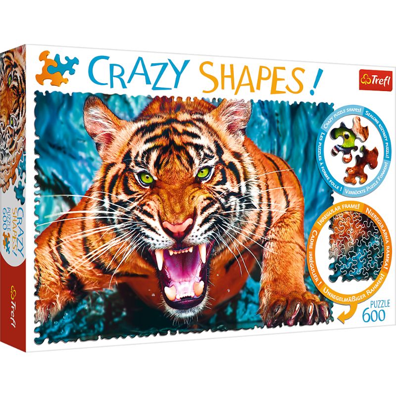 Trefl &quot;600 Crazy Shapes&quot; - Facing a tiger