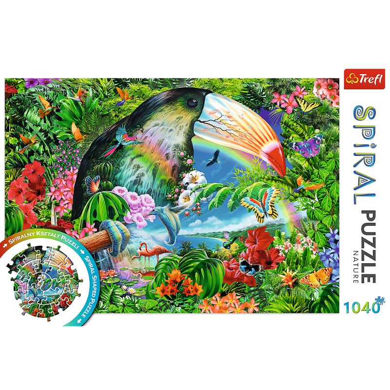 Trefl 1040 - Spiral Puzzle - Tropical Animals